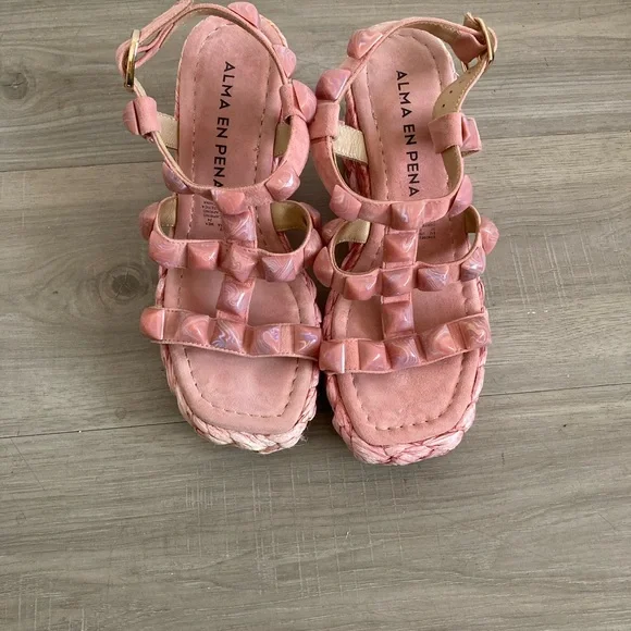 Women's High Wedge Heel Espadrilles 7 - Picture 2 of 6